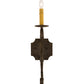 Meyda Lighting Piero 5" Golden Bronze Wall Sconce With Amber Faux Candlelight