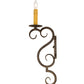 Meyda Lighting Piero 5" Golden Bronze Wall Sconce With Amber Faux Candlelight