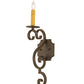 Meyda Lighting Piero 5" Golden Bronze Wall Sconce With Amber Faux Candlelight