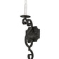 Meyda Lighting Piero 5" Smoke Wall Sconce With White Faux Candlelight