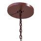 Meyda Lighting Pine Branch 101" 18-Light Rust & Green Trees Valley View Chandelier With Amber Mica Shade Glass