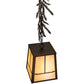 Meyda Lighting Pine Branch 12" Oil Rubbed Bronze Valley View Pendant Light With Beige Shade Glass