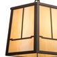 Meyda Lighting Pine Branch 12" Oil Rubbed Bronze Valley View Pendant Light With Beige Shade Glass