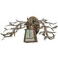 Meyda Lighting Pine Branch 16" Antique Copper Valley View Wall Sconce With Beige Iridescent Shade Glass