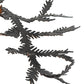 Meyda Lighting Pine Branch 16" Black Satin Wrought Iron Valley View Wall Sconce With Amber Mica Shade Glass