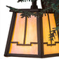 Meyda Lighting Pine Branch 16" Cafe Noir Valley View Left Wall Sconce With Beige Iridescent Shade Glass