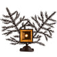 Meyda Lighting Pine Branch 16" Cafe-Noir Valley View Wall Sconce With Beige Iridescent Shade Glass