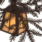 Meyda Lighting Pine Branch 16" Cafe-Noir Valley View Wall Sconce With Beige Iridescent Shade Glass