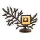 Meyda Lighting Pine Branch 16" Oil Rubbed Bronze Valley View Left Wall Sconce With Beige Iridescent Shade Glass