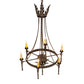 Meyda Lighting Pine Branch 20" 2-Light Dark Burnished Antique Copper Flush Mount LIght With Amber Mica Shade Glass