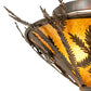 Meyda Lighting Pine Branch 20" 2-Light Dark Burnished Antique Copper Flush Mount LIght With Amber Mica Shade Glass