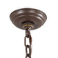 Meyda Lighting Pine Branch 24" 3-Light Cafe Noir Valley View Chandelier With Honey Art Shade Glass