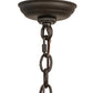 Meyda Lighting Pine Branch 26" 4-Light Oil Rubbed Bronze Valley View Chandelier With Slate Gray Shade Glass