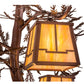 Meyda Lighting Pine Branch 28" 3-Light Rust Valley View Chandelier With Beige Iridescent Shade Glass
