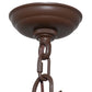 Meyda Lighting Pine Branch 28" 4-Light Cafe Noir Valley View Chandelier With Honey Opal Art Frosted Shade Glass