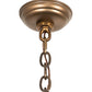 Meyda Lighting Pine Branch 29" 5-Light Antique Copper Valley View Chandelier With Amber Mica Shade Glass