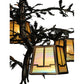 Meyda Lighting Pine Branch 29" 5-Light Dark Burnished Antique Copper Valley View Chandelier With Beige Iridescent Art Shade Glass