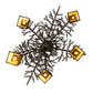 Meyda Lighting Pine Branch 29" 5-Light Oil Rubbed Bronze Valley View Chandelier With Beige Art Shade Glass