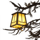 Meyda Lighting Pine Branch 29" 5-Light Oil Rubbed Bronze Valley View Chandelier With Beige Art Shade Glass