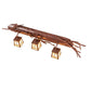 Meyda Lighting Pine Branch 38" 3-Light Rust Valley View Vanity Light With Beige Iridescent Shade Glass