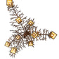 Meyda Lighting Pine Branch 39" 10-Light Rust & Wrought Iron Valley View Chandelier With Beige Iridescent Shade Glass