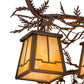 Meyda Lighting Pine Branch 39" 10-Light Rust & Wrought Iron Valley View Chandelier With Beige Iridescent Shade Glass