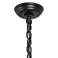 Meyda Lighting Pine Branch 39" 10-Light Textured Black Valley View Chandelier With White Art Shade Glass