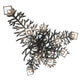 Meyda Lighting Pine Branch 39" 10-Light Textured Black Valley View Chandelier With White Art Shade Glass