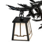 Meyda Lighting Pine Branch 39" 10-Light Textured Black Valley View Chandelier With White Art Shade Glass