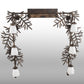 Meyda Lighting Pine Branch 40" 6-Light Dark Burnished Antique Copper Vanity Light With White Opal Shade Glass