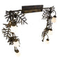 Meyda Lighting Pine Branch 40" 6-Light Dark Burnished Antique Copper Vanity Light With White Opal Shade Glass