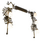 Meyda Lighting Pine Branch 40" 6-Light Dark Burnished Antique Copper Vanity Light With White Opal Shade Glass