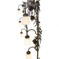 Meyda Lighting Pine Branch 40" 6-Light Dark Burnished Antique Copper Vanity Light With White Opal Shade Glass