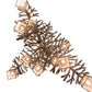 Meyda Lighting Pine Branch 42" 10-Light Mahogany Bronze Valley View Chandelier With Silver Mica Shade Glass