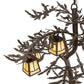 Meyda Lighting Pine Branch 45" 6-Light Oil Rubbed Bronze Valley View Chandelier With Beige Iridescent Shade Glass