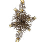 Meyda Lighting Pine Branch 48" 12-Light Antique Copper Valley View Chandelier With Beige Iridescent Shade Glass