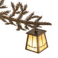 Meyda Lighting Pine Branch 48" 12-Light Antique Copper Valley View Chandelier With Beige Iridescent Shade Glass