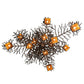 Meyda Lighting Pine Branch 48" 12-Light Cafe Noir Valley View Chandelier With Amber Mica Shade Glass