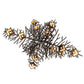 Meyda Lighting Pine Branch 48" 12-Light Copper Rust Chandelier With Beige Iridescent Shade Glass
