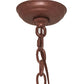 Meyda Lighting Pine Branch 48" 12-Light Rust Chandelier With Beige Iridescent Shade Glass