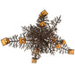 Meyda Lighting Pine Branch 48" 12-Light Rust & Wrought Valley View Chandelier With Beige Iridescent Shade Glass