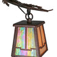 Meyda Lighting Pine Branch 48" 12-Light Rust & Wrought Valley View Chandelier With Beige Iridescent Shade Glass