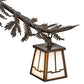 Meyda Lighting Pine Branch 48" 12-Light Vintage Copper Chandelier With White Opal Shade Glass