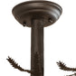 Meyda Lighting Pine Branch 48" 8-Light Oil Rubbed Bronze Valley View Chandelier With Beige Shade Glass