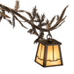Meyda Lighting Pine Branch 48" 8-Light Oil Rubbed Bronze Valley View Chandelier With Beige Shade Glass