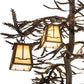 Meyda Lighting Pine Branch 48" 8-Light Oil Rubbed Bronze Valley View Chandelier With Beige Shade Glass