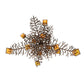 Meyda Lighting Pine Branch 50" 12-Light Cafe Noir Valley View Chandelier With Beige Art Shade Glass
