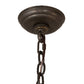 Meyda Lighting Pine Branch 50" 12-Light Gilded Tobacco Valley View Chandelier With Beige Iridescent Shade Glass