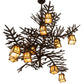 Meyda Lighting Pine Branch 50" 12-Light Gilded Tobacco Valley View Chandelier With Beige Iridescent Shade Glass