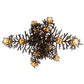 Meyda Lighting Pine Branch 50" 12-Light Gilded Tobacco Valley View Chandelier With Beige Iridescent Shade Glass